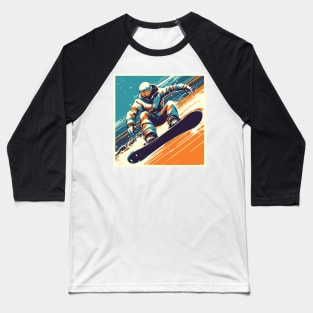 Retro snowboarder Baseball T-Shirt